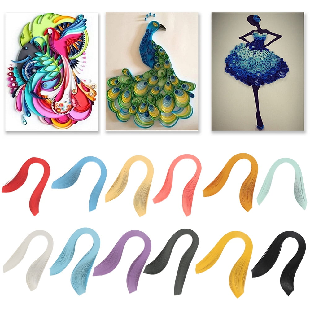 6 Colors Mixed Handcraft 3mm Origami Paper 120 Strips Quilling Paper DIY Home Decoration Craft Paper