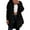 Black, variant on Women'S Cardigans Fall Shirts Thin Linen Trench Coats Button Stand Solid Color Long Sleeve Mid Length Jackets Cardigans For Women