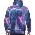 thumbnail image 7 of Kdxio Mystical White gorilla Jungle Print Mens Casual Hooded Collar Drawstring Hoodies Pullover Sweatshirts Casual Long Sleeve Shirts-XX-Large, 7 of 7
