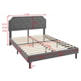 thumbnail image 2 of Gewnee Twin Size Platform Bed Frame with Headboard Noise-Free Design,No Need for Box Springs(Grey), 2 of 7
