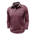 thumbnail image 5 of Men's Casual Long Sleeve Shirts Button Classic Collared Shirt Work Dressy Stylish Golf Shirt with Pocket, 5 of 7