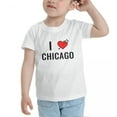 thumbnail image 3 of I Love Chicago Funny Toddler T-Shirts for Boys Girls (White, 3T), 3 of 5