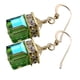 thumbnail image 1 of 2 piezas de pendientes de joya hechos de aleación verde y piedras preciosas artificiales, pendientes colgantes de hilo francés, regalo de joyería para madre, 1 of 5