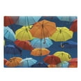 thumbnail image 1 of Colorful Cutting Board, Umbrellas Colors the Sky Traditional Portugal European Culture Picture, Decorative Tempered Glass Cutting and Serving Board, Large Size, Multicolor, by Ambesonne, 1 of 1