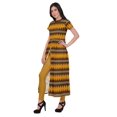 thumbnail image 2 of Moomaya Short Sleeve Kurta Summer Tunic Printed Front Slit Kurtis For Women, 2 of 5