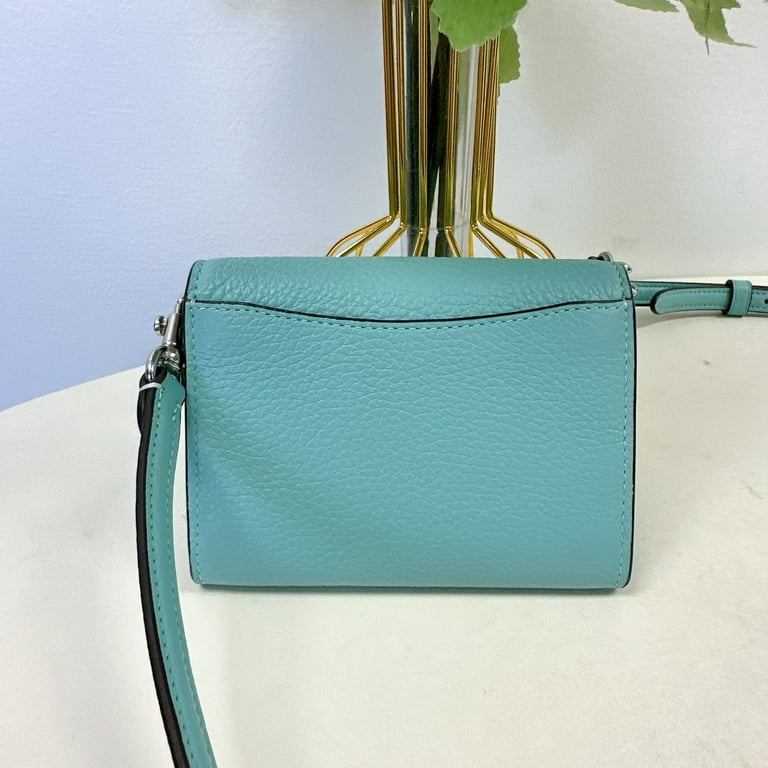 新作★Coach★Mini Envelope Wallet With Strap CU170 CU172 Coach CU170 Mini Envelope Wallet With Strap IN Faded Blue