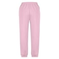 thumbnail image 4 of Fesfesfes Girls' Casual Yoga Pants Trendy Comfy High-Waisted Full-Length Wide-Leg Flare Trousers Solid Color Ideal for Dance Classes (Pink#2,13 Years), 4 of 5