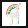 thumbnail image 2 of June Erica Vess 12x12 Black Modern Wood Framed Wall Art Titled - Rainbow Llama II, 2 of 6