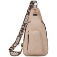 thumbnail image 1 of Mochila informal retro con correa de guitarra ajustable para viajes (beige), 1 of 6