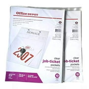 OFFICE DEPOT Clear Job-Ticket Pockets, Holder, Super Heavy Weight Quality, Durability, Special Size 9 in X 12 in, 7.0 Mils Thick, Clear/Non-Glare, 3 Pack (10 x 3) / 30 Pieces.