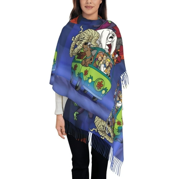 Saiise Scooby-Doo Bi Fall Winter Scarfs for Women,Fashion Women Scarf,Warm Soft Shawls and Wraps,Long Blanket Scarf