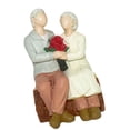 thumbnail image 4 of Estatua de pareja enamorada, mini figura, escultura, recuerdo, centro de mesa, decoración del hogar Vieja pareja sentada, 4 of 9