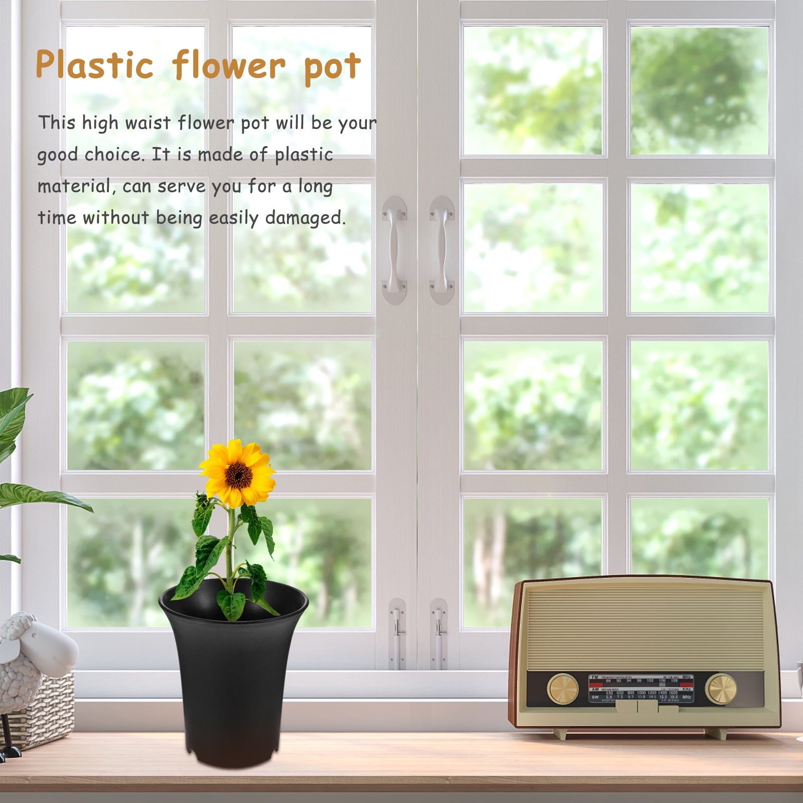 15 Pcs Large Planters for Outdoor Plants Flowerpot Sturdy Pots Office
