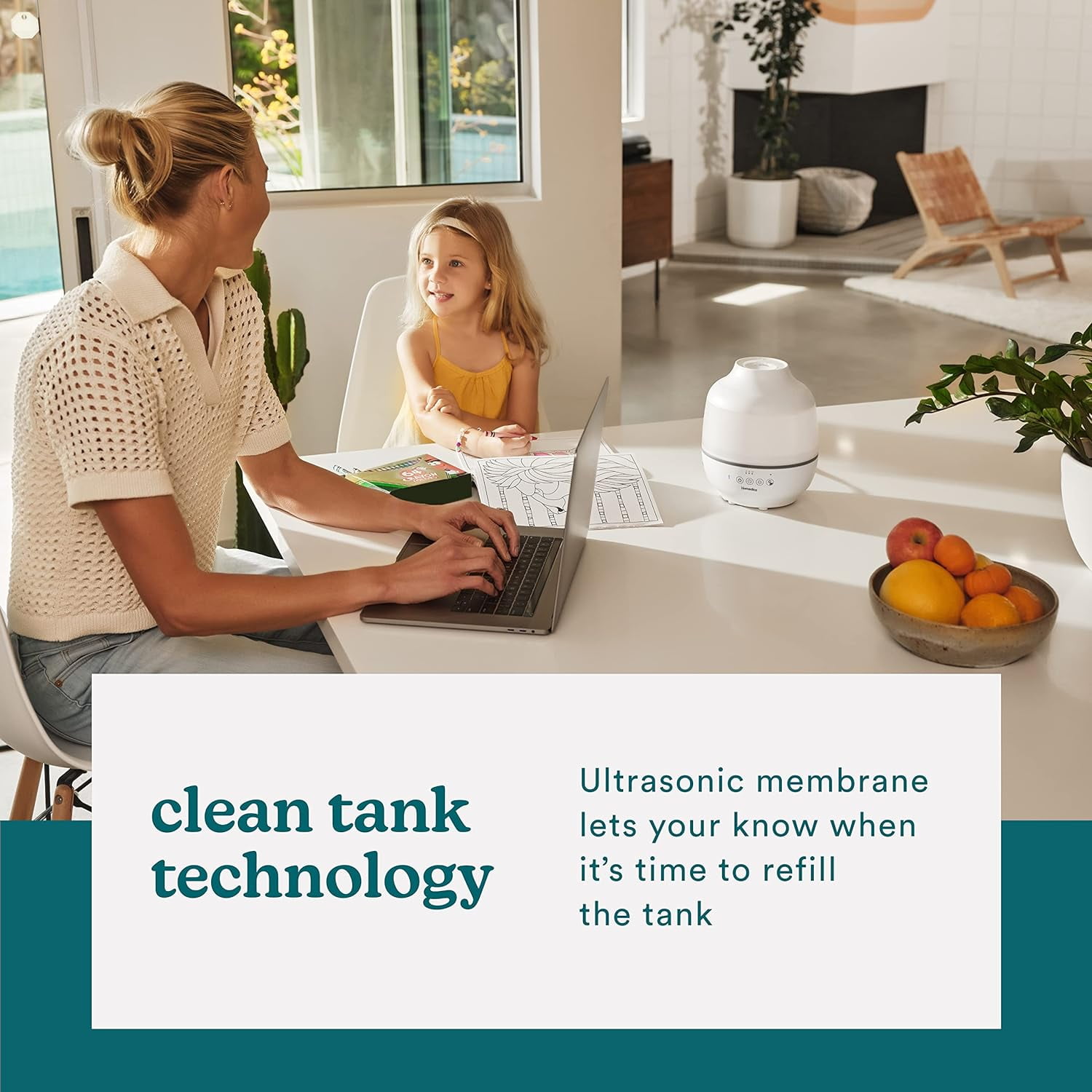 HoMedics Cool Mist Ultrasonic Humidifier with Essential Oil Tray and Color Changing Illumination, Coverage area up to 200 sq ft
