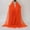 Orange, variant on BAODANN Women Solid Crinkle Vintage Soft Scarf With Fringed Long Edges Scarves Scarves Women Winter Men's Winter Scarf Satin Sleep Scarf Toddler Scarf Two in One Protective Scarf