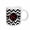 White, variant on Black And White Chevron Monogram Red Initial K 11oz Two-Tone Mug