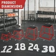 thumbnail image 3 of Plyometric Jump Box Set – 4-in-1 Heavy Duty Steel – Stackable Step Up Platform – Non-Slip Rubber – Home Gym – Strength, Conditioning & Plyo – 12-30" – Red, 3 of 7