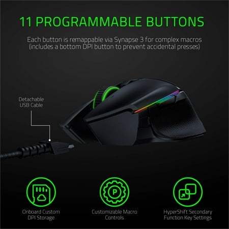 Razer - Basilisk Ultimate Wireless Optical  with HyperSpeed Technology and Charging Dock Gaming Mouse - Black