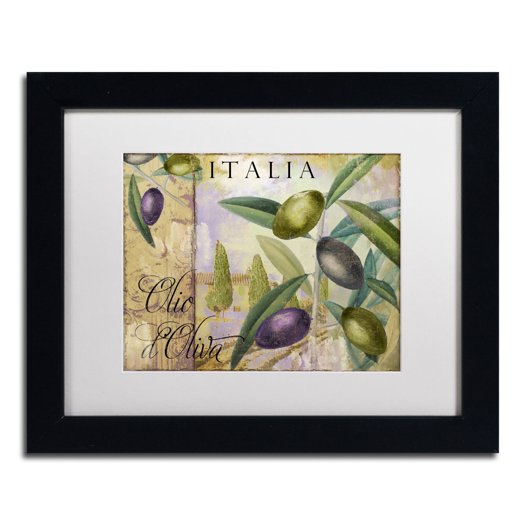 Trademark Fine Art "Toscana I" Canvas Art by Color Bakery White Matte, Black Frame