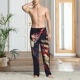 thumbnail image 2 of Pofeuu Watercolor Bald Eagle Print Men's Pajama Pants, Soft Lounge Pajama Pants with big pockets for Men Plaid Pj Bottoms-Small, 2 of 6