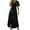 Black, variant on Sngxgn Women's Color Block Tiered Summer Dresses Adjustable Strap Flowy Dress Beach Sundress(Green,XXXL)