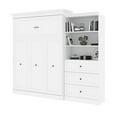 thumbnail image 3 of Atlin Designs Wood Queen Murphy Bed and Organizer with Drawers in White, 3 of 15