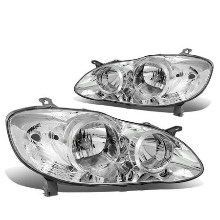 2008 Toyota Corolla - For 2003 to 2008 toyota Corolla Headlight Chrome Housing Clear Corner Headlamp 04 05 06 07 E120 E130 Left+Right