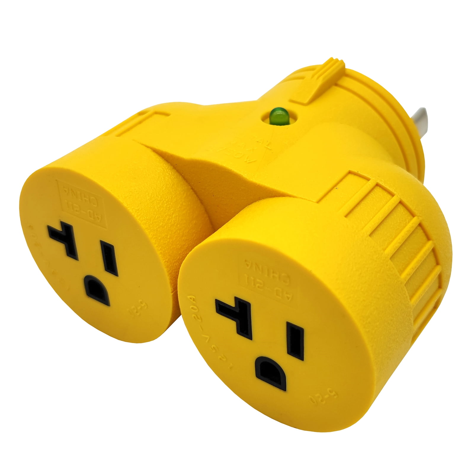 Parkworld 885224 Generator Adapter 30A Twist Lock L5-30 Plug to 20A (2)5-20 Receptacle