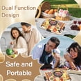 thumbnail image 3 of GIRACOA Charcuterie Board with Clear Lid & Handle – 4 Cheese Tools Included, Compartmentalized Cutting Board for Parties, Travel & Picnics, 3 of 7
