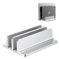 thumbnail image 1 of Soporte para portátil BULL-TECH vertical de 2 ranuras de aluminio plateado, 1 of 6