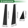 thumbnail image 3 of Door Pillar Window Trim Anti Scratch Sticker Pillar Posts Door Outer Exterior Cover for Chevy Impala 2000-2005 Black, 3 of 7