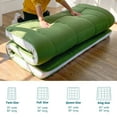 Full Size Futon Mattress, Foldable, Padded Japanese Floor Mattress, Quilted Bed Topper