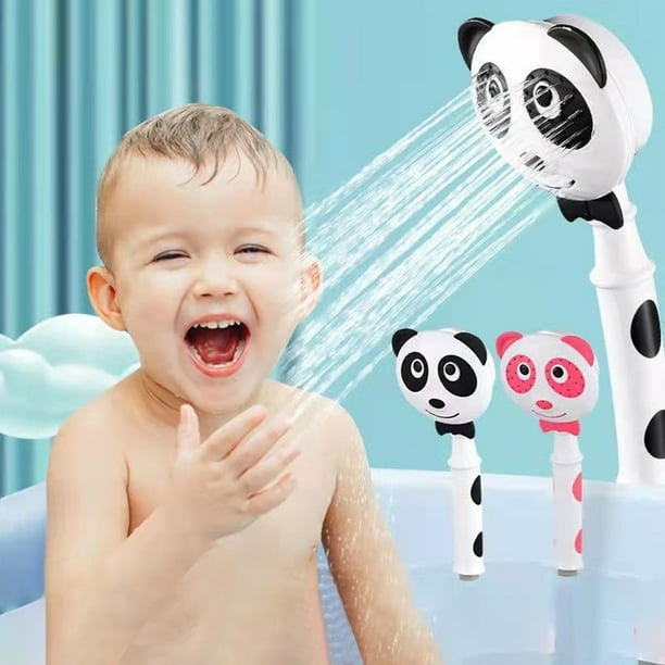 Fiudx Cabezal de Ducha Infantil, 2 Modos de Rociado, Diversión Interactiva para Padres E Hijos, Fácil Instalación, Apto para Todas Las Edades, Material Abs, Diseño Colorido, Regalo Perfecto para Niño