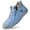 Blue, variant on Women's Outdoor Casual Leather Shoes,Vintage Trendy Mid Top Hand-Stitching Non- Side Zipper Travel Hiking Sneakers