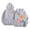 Grey, variant on Hooded Graphic Print Pullover Sweatshirt for Everyday Casual Wear Women Men Spring Fall Comfort Blue M