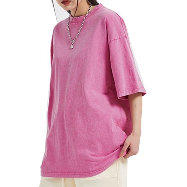 Femmes Coton Rétro Col Rond T-Shirt Été Manches Courtes Épaule en Vrac Casual Tops T-Shirts