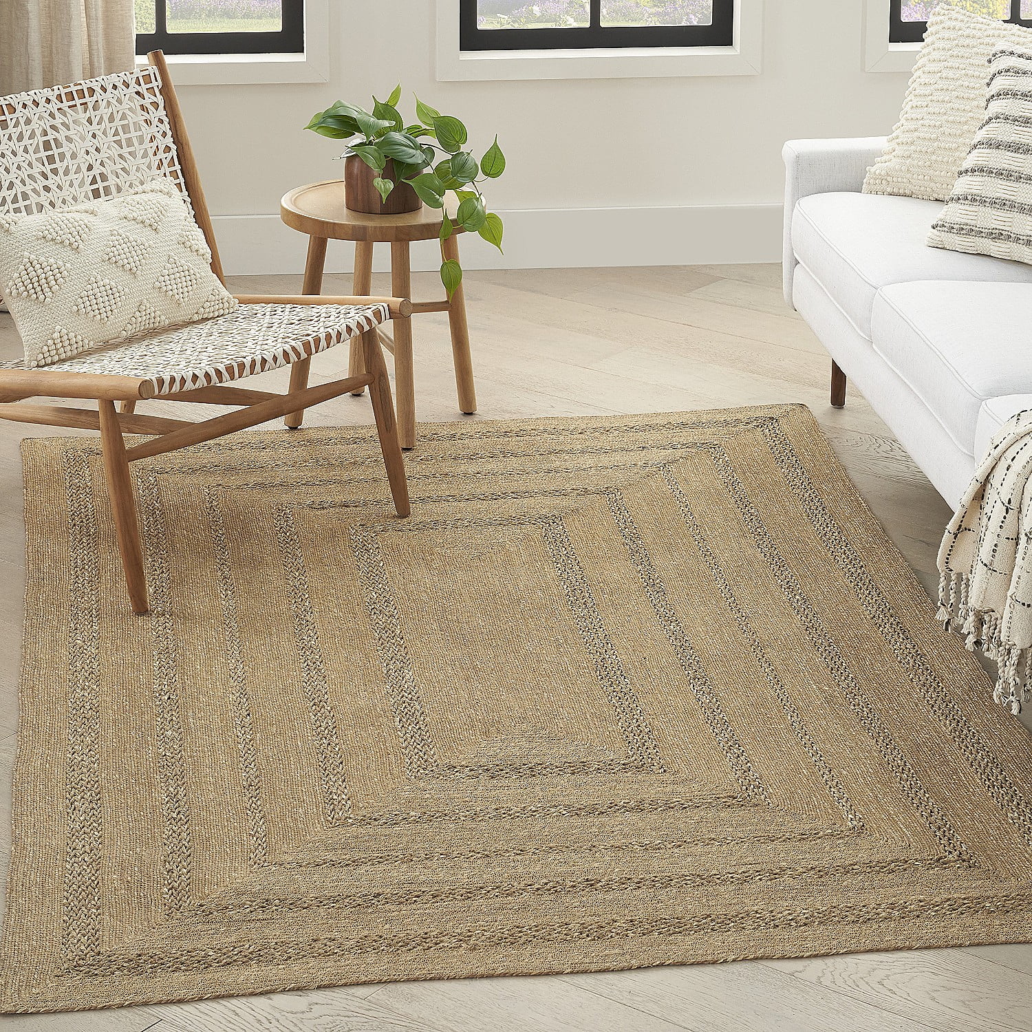 Nourison Natural Seagrass Indoor/Outdoor Natural 5' x 7' Area Rug (5x7)