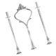 thumbnail image 3 of Multi tiers Cake Tray Stand Handle Fruit Plate Hardware Fitting Holder(3-tiers Crown Silver), 3 of 4