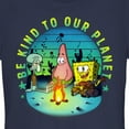 thumbnail image 2 of Junior's SpongeBob SquarePants Be Kind to Our Planet  Graphic Tee Navy Blue X Large, 2 of 3