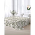 thumbnail image 6 of Farmhouse Sage Green Flat Sheets Only Queen Size, Soft Breathable Bed Top Sheets for Mattress, Vintage Flower Leaf Botanical Luxury Bedding Flat Sheets for Home Hotel Bedroom Bed Protection, 6 of 9