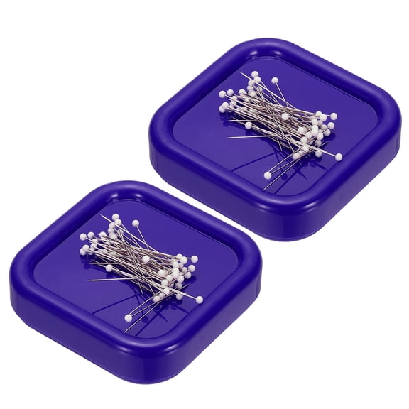 Uxcell 2 Pcs Magnetic Pin Holder, Magnetic Pin Cushion Paper Clip Holder for Sewing Quilting Hair Clips, Purple
