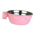 thumbnail image 4 of Fzaqwen Hanging Crate Dog Bowl Cage Coop Cups Cat Bowl Easy Removal Stainless Steel Pet pink, 4 of 9