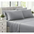 thumbnail image 2 of Hotel Signature Sateen Egyptian Cotton 400 Thread Count 6-Piece Sheet Set- Grey, 2 of 3