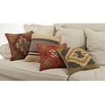 thumbnail image 2 of SARO 5173.M20S 20 in. Square Kilim Design Jute Down Filled Throw Pillow - Multi Color, 2 of 2