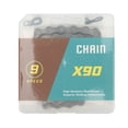 thumbnail image 3 of Bike Chain, 9 Speed High Rigidity Mountain Bike Chain Easy To Assemble Carbon Steel  For Maintenance, 3 of 8