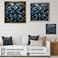 thumbnail image 4 of Designart "Art Deco Elegance in Blue and Gold Tiles II" Abstract Framed Wall Art Decor - Modern Blue Abstract Geometric Entryway Framed Wall Art, 4 of 6