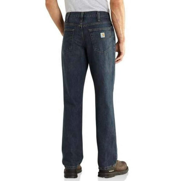 Carhartt Mens Relaxed Fit 5-Pocket Jeans, Bed Rock, 40W x 32L US