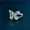 Rose, variant on 14K White Gold Engagement Ring Over Butterfly Split Shank Moissanite Diamond Ring Special Gift for Her