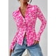 thumbnail image 4 of Camisa PRETTYGARDEN 2025 Floral Cuello en V Manga Larga Rosa Rosado XXL, 4 of 8