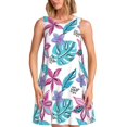 thumbnail image 1 of Fotbe Hawaiian Style Vestido de Verano sin Mangas para Mujer – Vestido Midi Línea A, Estilo Camiseta Floral, Vestido Playero Casual y Fluido, 1 of 7